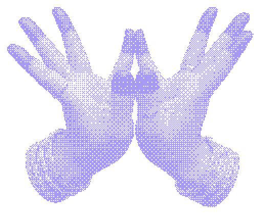 Two hands held in padma mudra, the lotus